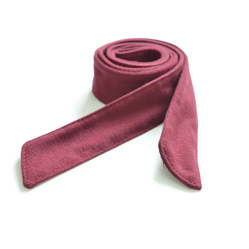 Burgundy Renie SEAN бархатные пояса для женщин, одноцветные, с бантом, красные, черные, зимние, Дамский Пояс, ремень, женский пояс, пальто, аксессуары - Цвет: Burgundy