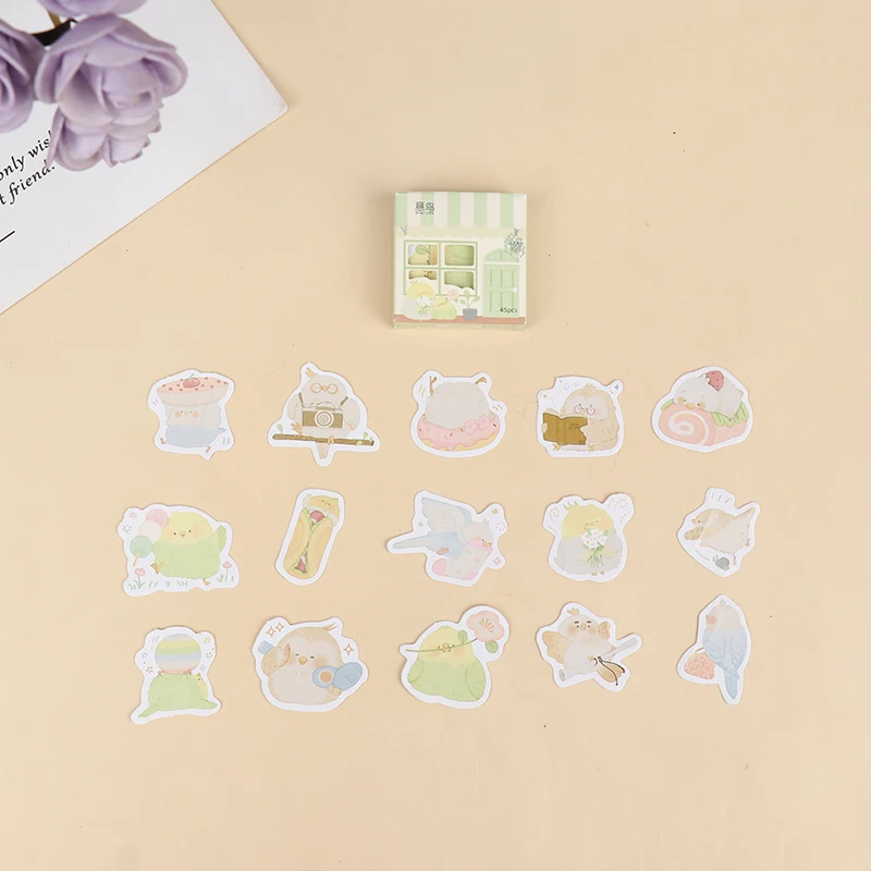 

45Pcs Cute House Stickers Creative Special-shaped Cartoon Stickers Scrapbooking Dairy Stickers Decoration Diy Stationery