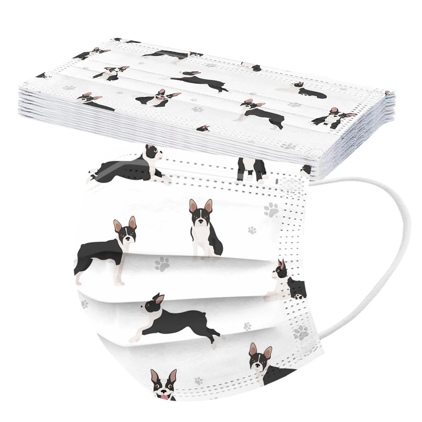 10 шт. одноразовые маски для лица с рисунком собаки | Тематическая одежда и