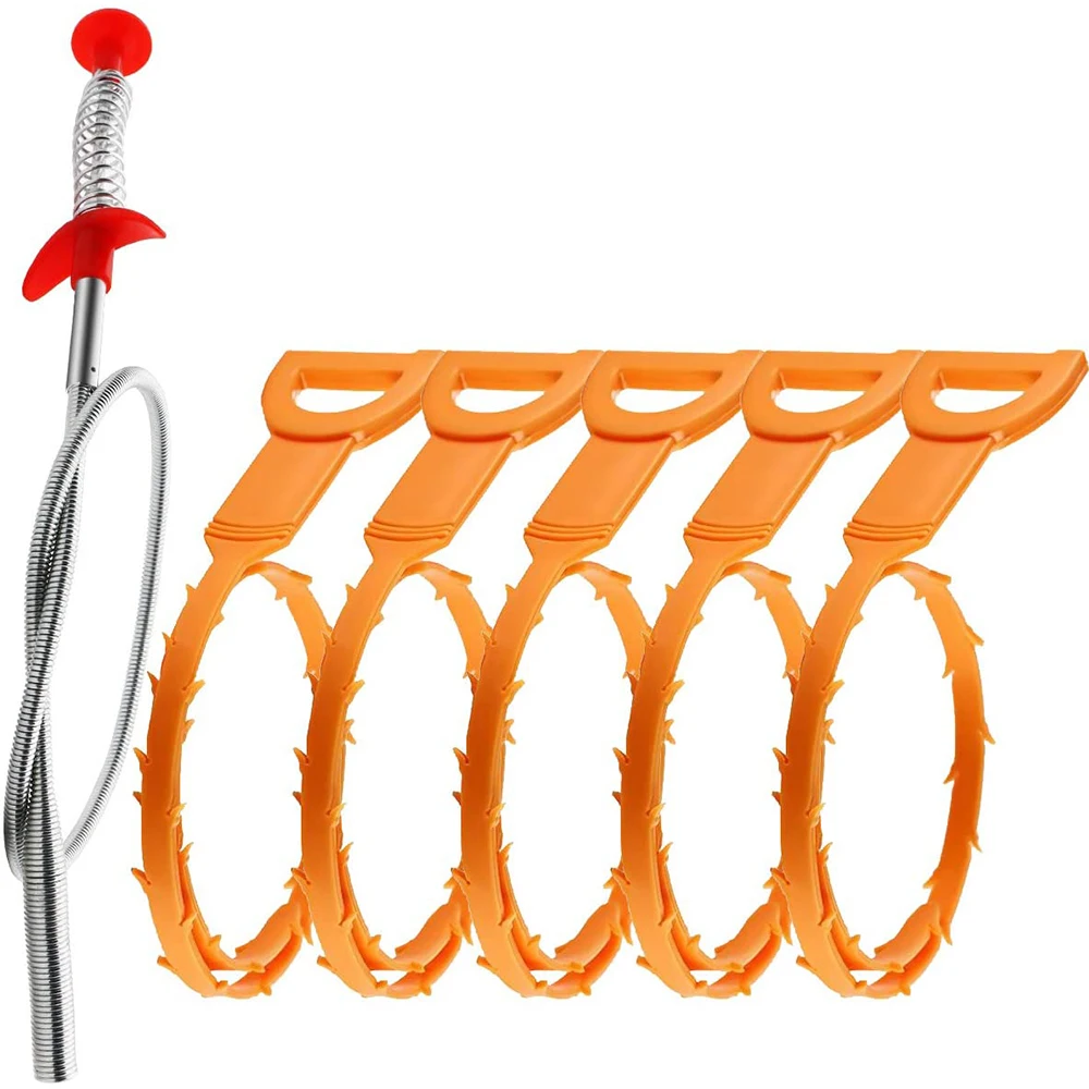 

Drain Clog Remover Tool, 6 Pack Drain Hair Clog Remover Tool, Sink Drain Clog Remover Drain Cleaner Tool For Sink, Tube Drain