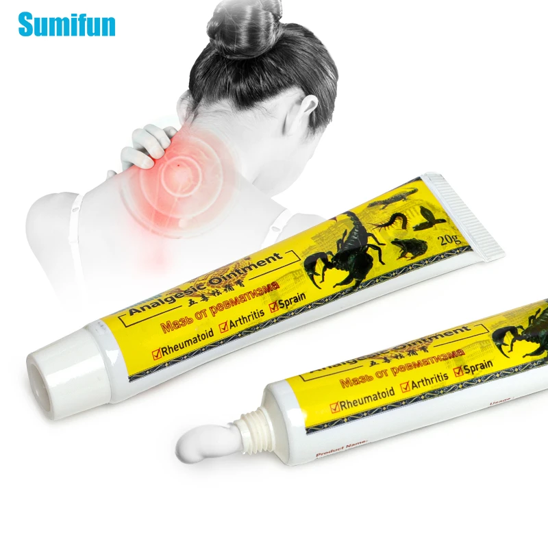 Sumifun 20g Новый мазь для снятия болевых ощущений Скорпион травяная крем лечения