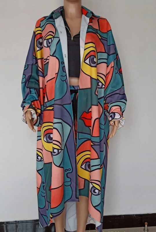 Комплект из 2 предметов для женщин Африканский комплект Новый эластичный Базен с