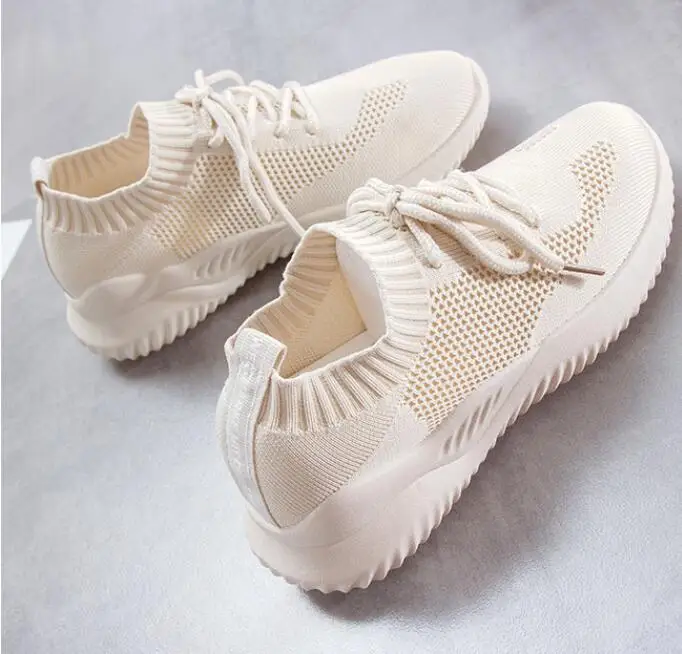Sapatas das mulheres women casual Vulcanize Sapatos Da Moda Deslizar Sobre Meias Feminino Malha Ar Tênis Tenis canvas | Обувь