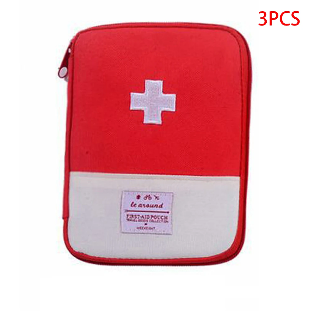 

3 Pieces Medical Bag Emergency Survival First Aid Kit Bag Home Travel Camping