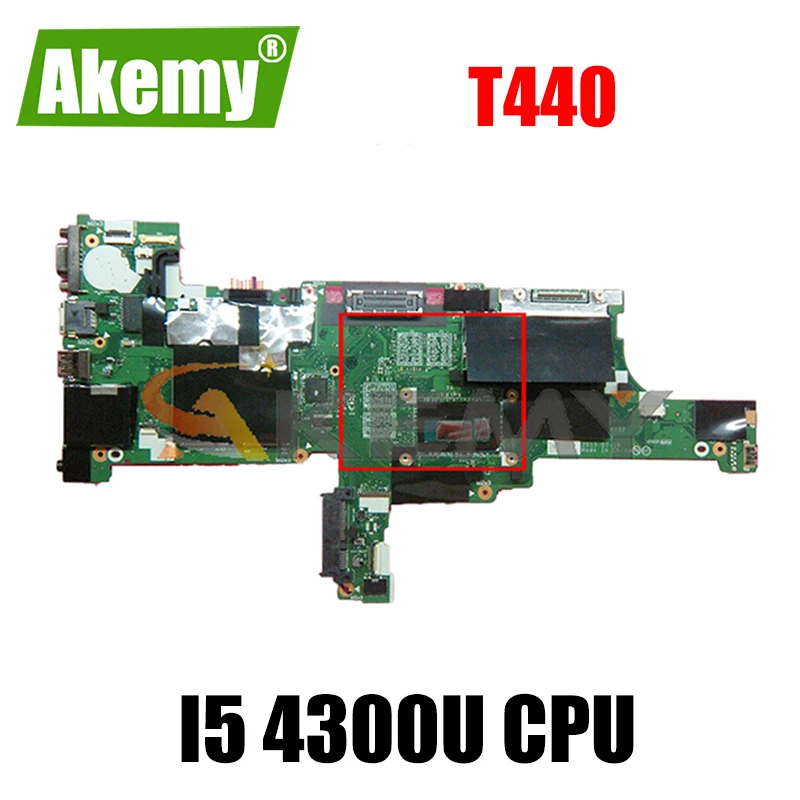 

Akemy VIVL0 NM-A102 For Lenovo Thinkpad T440 Laptop Motherboard CPU I5 4300U 100% FRU 04X5012 04X5014 04X5010 04X5011