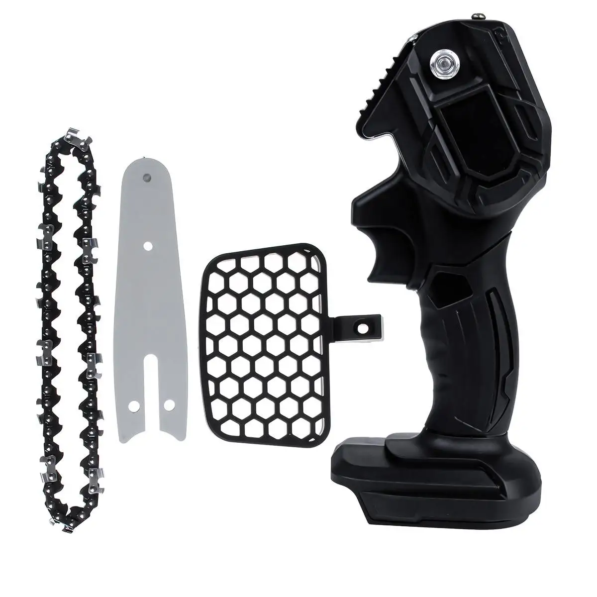 

1200W 4 Inch Mini Electric Chain Saw With 2 Battery Rechargeable Woodworking Pruning One-handed Garden Logging Power Tool