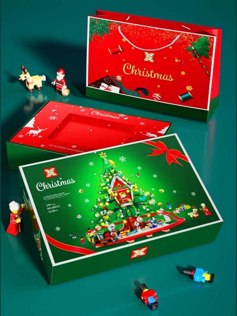 Фотоальбом Санта Клаус Рождественская елка архитектурные блоки счастливый дом