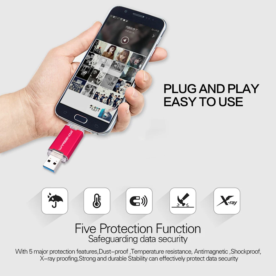 WANSENDA флеш накопитель USB 3 0 512 ГБ 256 128 64 32 ГБ|USB флэш-накопители| |