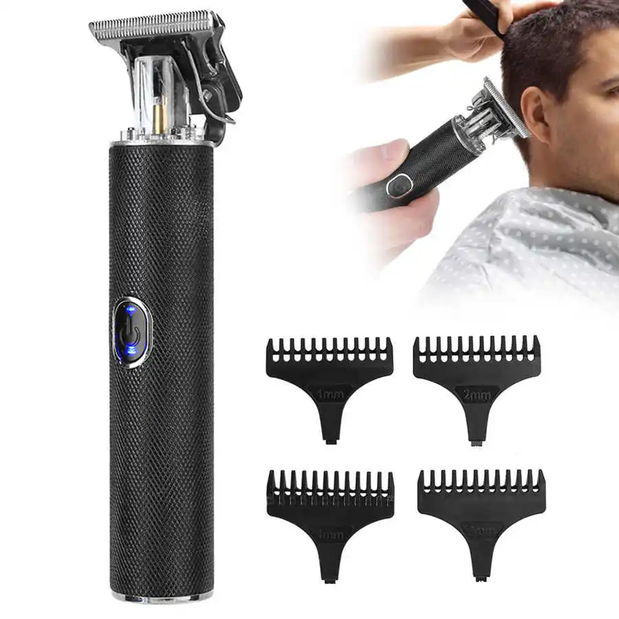 

All-steel 0 Cutter Head R-shaped Antenna Electric Hair Clipper Rechargeable Adjustable Hair Cutting Machine Hair Trimmer