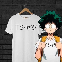 anime my hero academia cosplay white t shirt for adults fashionable casual tee shirt tops graphic tees cosplay short shirt