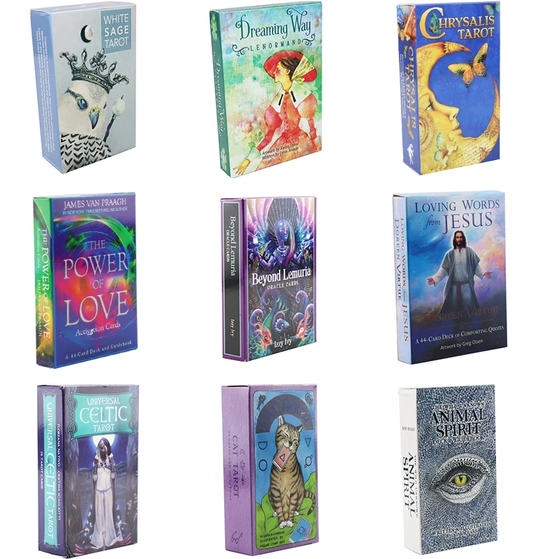 

Oracle Tarot Card Waite Divination Deck Game Tarot Card Family Gathering Game Solitaire Full English QR Code Electronic Manual