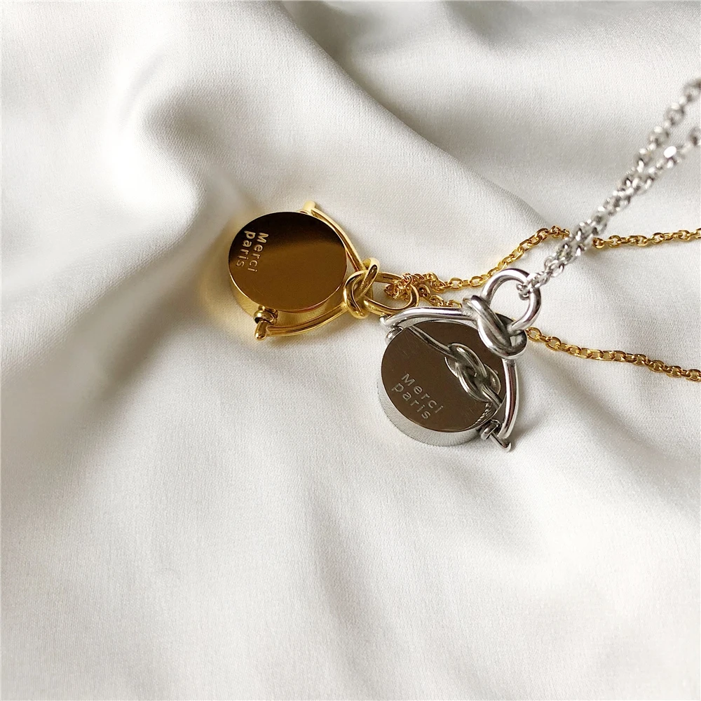 

Модное универсальное регулируемое летнее золотистое длинное ожерелье с подвеской «Нет милосердия Парижа»