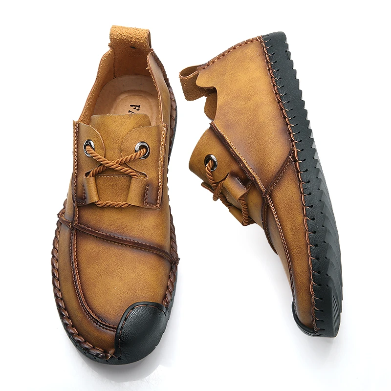 HUCDML размера плюс 48 Классическая удобная обувь мужские лоферы Качественная