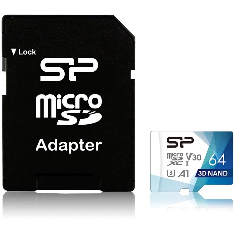 Карта памяти microSDXC UHS-I U3 SILICON POWER Superior Pro Colorful 64 ГБ 100 МБ/с Class 10 1 шт. переходник SD |