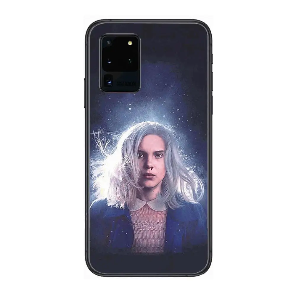 

Stranger Things style Phone cover hull For SamSung Galaxy S 6 7 8 9 10 20 21 Plus Edge E note 5G Lite Ultra black soft bumper