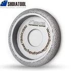 Diatool Dia75mmX15mm ВАКУУМНОЙ ПАЙКИ DIAMOND выпуклых профиль колеса, колеса для камня Искусственный камень ceremics Стекло бетона ....