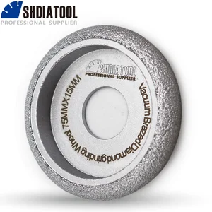 Diatool Dia75mmX15mm ВАКУУМНОЙ ПАЙКИ DIAMOND выпуклых профиль колеса, колеса для камня Искусственный камень ceremics Стекло бетона ....