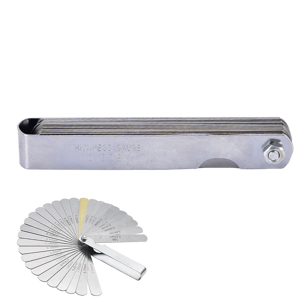 32 лезвия толщиномер 1 комплект гитары лезвие щупа набор метрический измерения