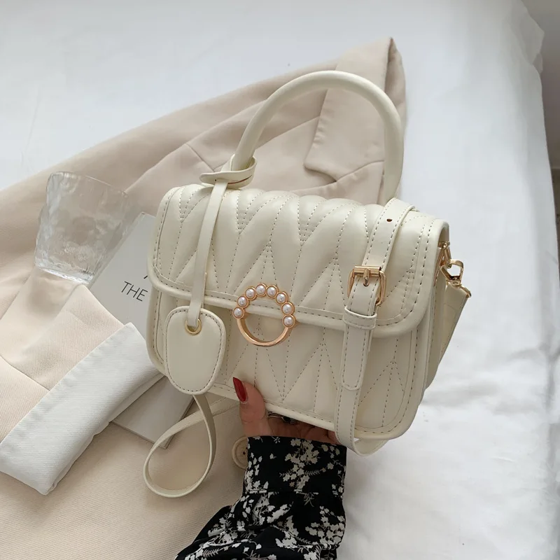 

Messenger Bag Female Bag Square Bag Western Style Ladies Shoulder Bag 2021 New Trendy Fashion Solid Color Small Bag Youth Bag