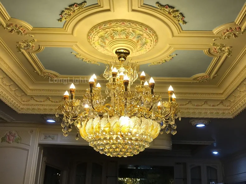 Современная Люстра потолочная светодиодная для гостиной спальни столовой K9 Gold