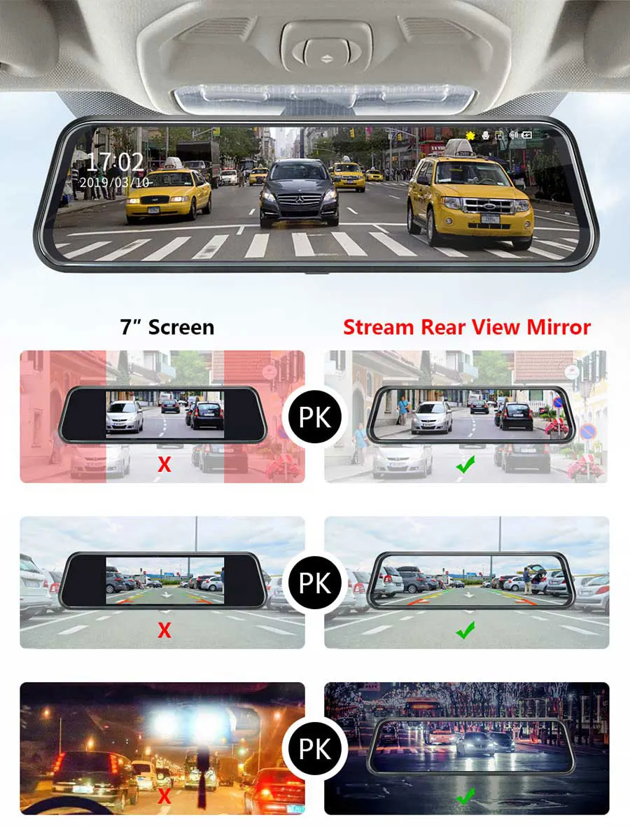 Olysine 10 ''зеркало заднего вида Android 4G Dash камера gps навигатор Автомобильный видеорегистратор ADAS WiFi Dashcam FHD 1080P видео регистратор Регистратор