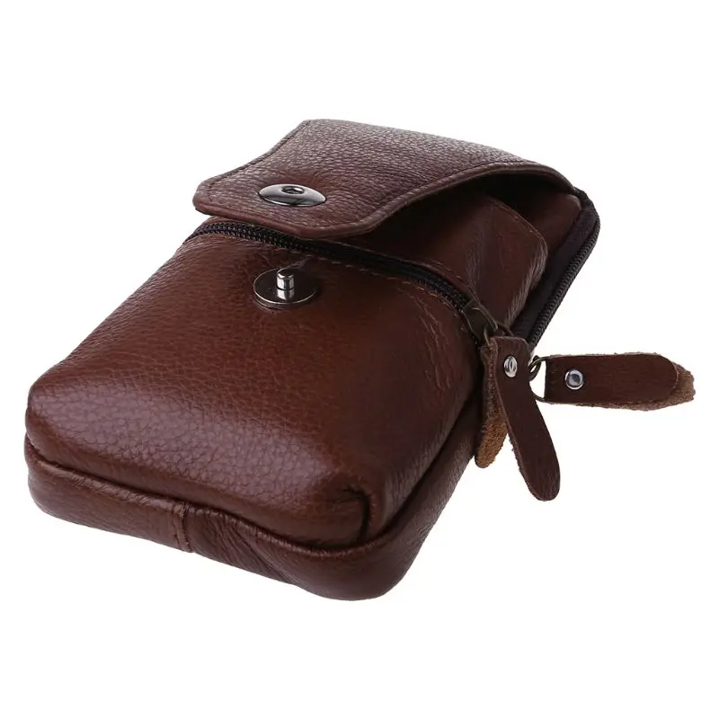 

Vintage Leather Waist Bag Phone Pouch Belt Hip Belt Loop Holster Wallet Carry Case Sport Purse for Men
