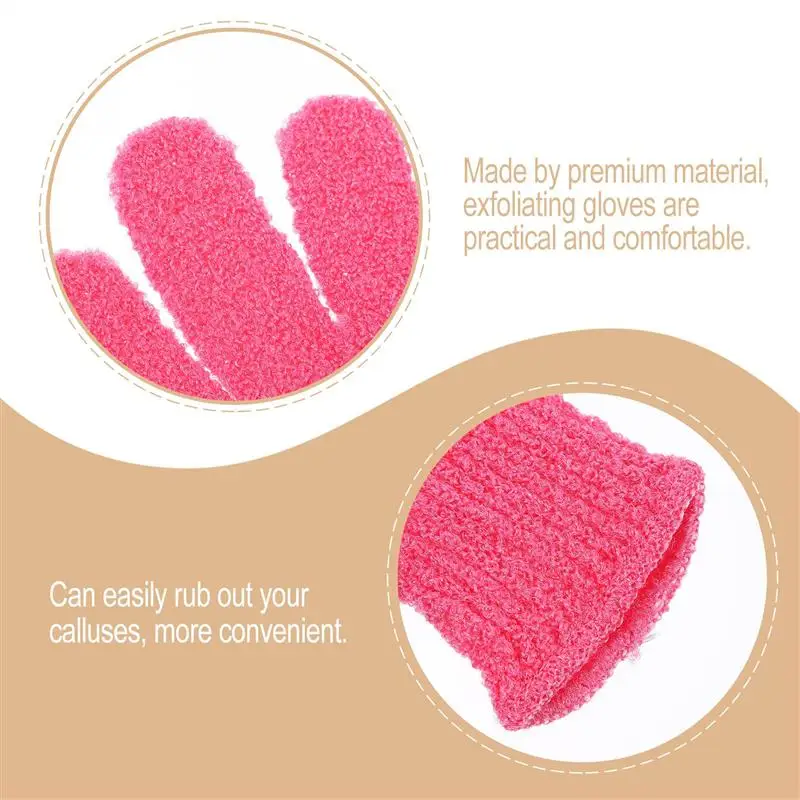 

6pcs Body Bath Exfoliating Gloves Double Sided Deep Cleaning Shower Five Fingers Gloves Shower Towels Exfoliating Bath Gloves