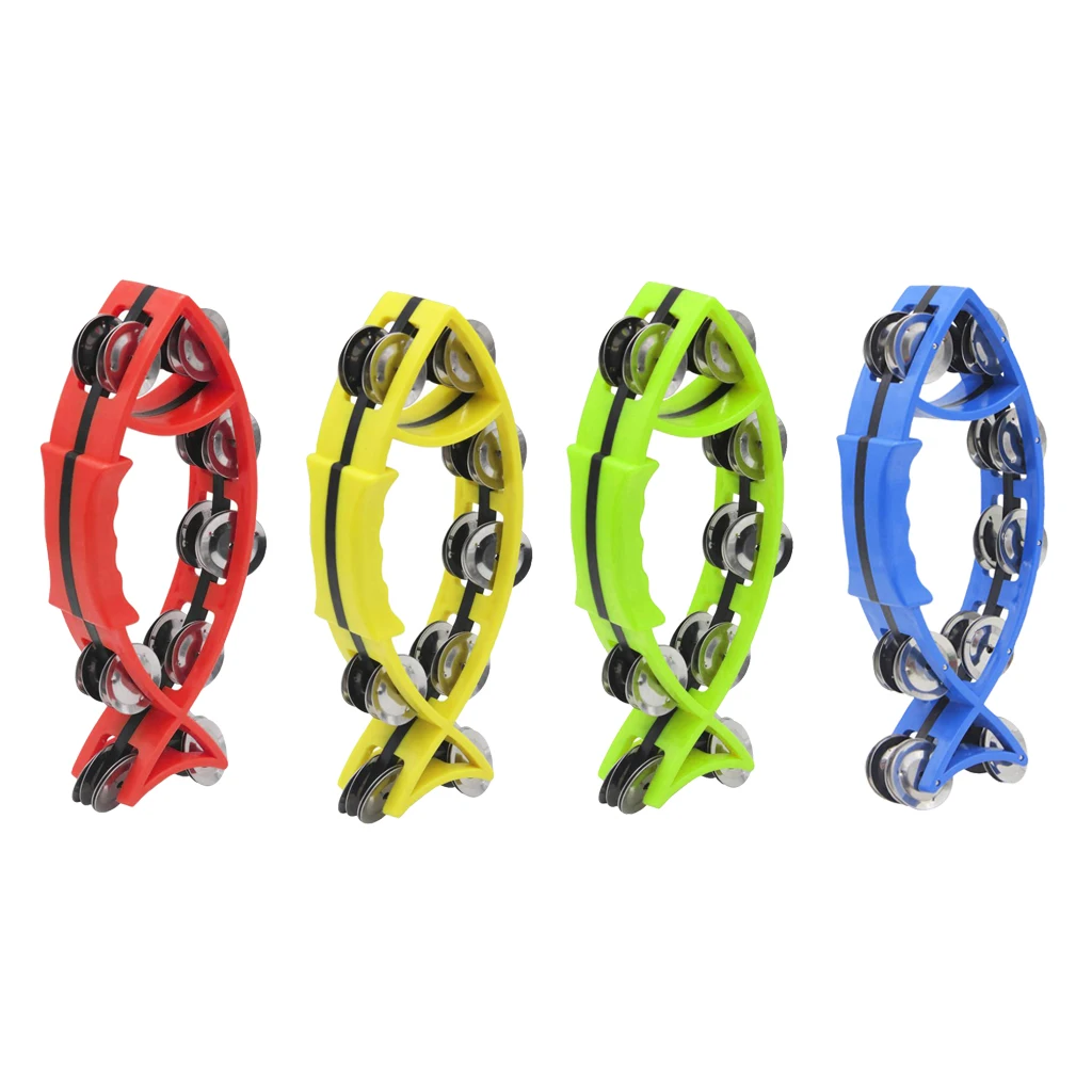 

Fish Shaped Tambourine Handbell for Kids Early Musical Educational