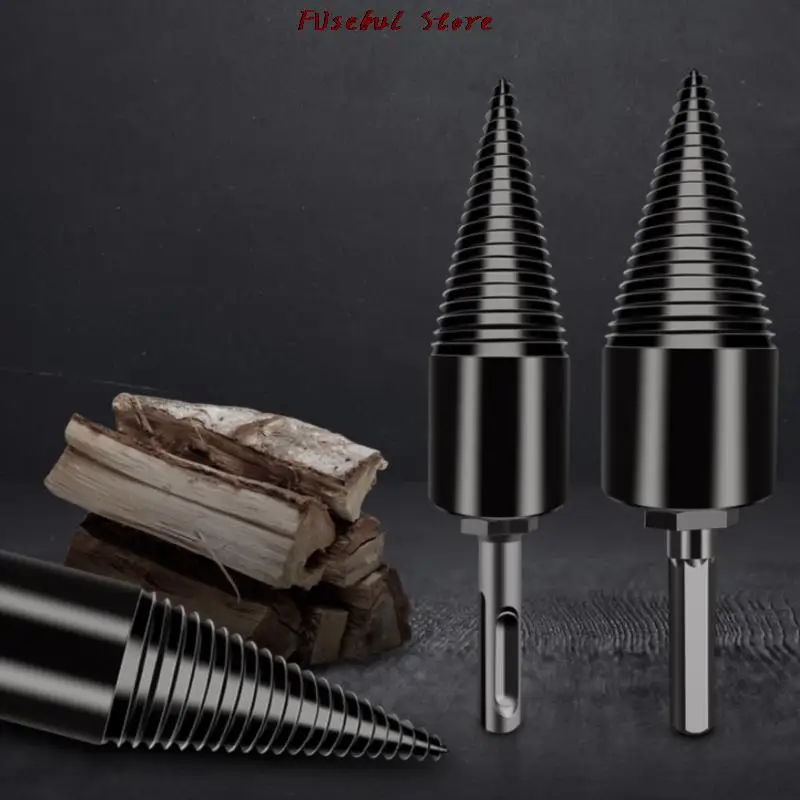 

1Pc Firewood Chop Wood Drill Bit Splitting Tool Splitting Cone Log Splitters Wood Breaking machine Wood breaker Firewood chopper