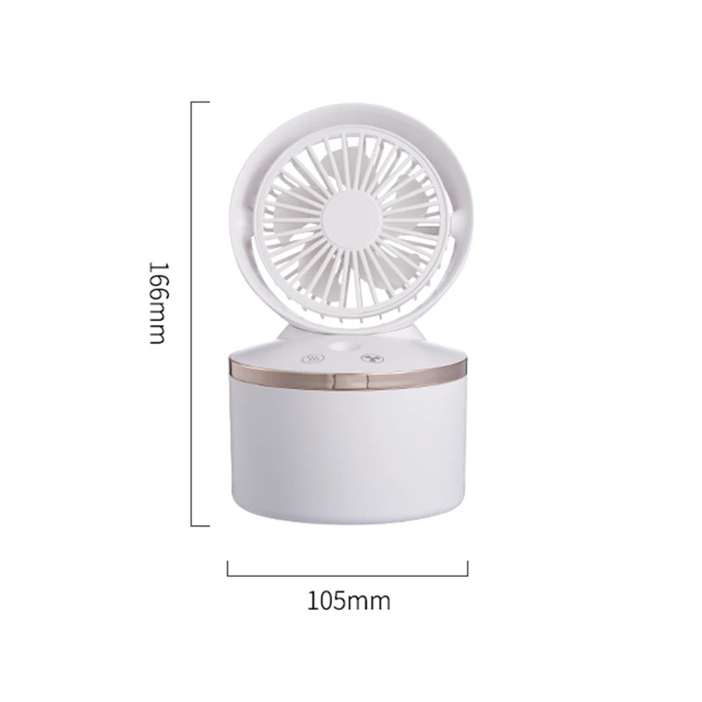 

2 in 1 Mini USB Rechargeable Humidifier Air Cooler Fan Summer Household Office Desktop Water Spray Humidify Misting Cooling Fans
