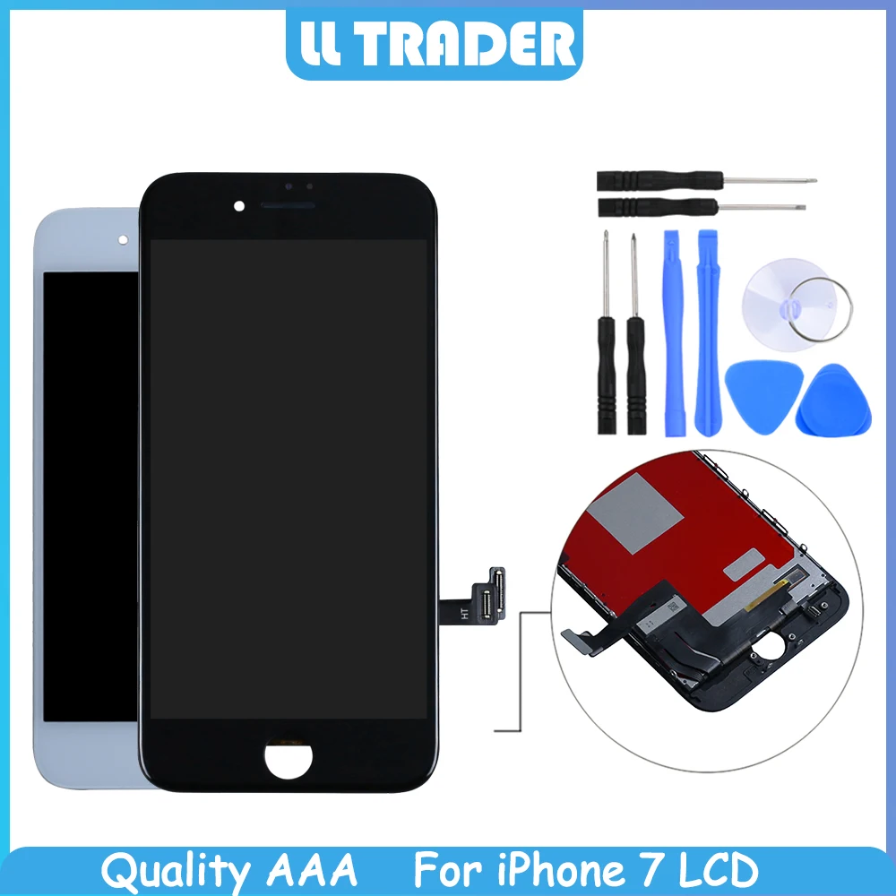 Черный/белый Pantalla LCD для iPhone 7 7g Дисплей 3D сенсорный экран Запасные части AAA