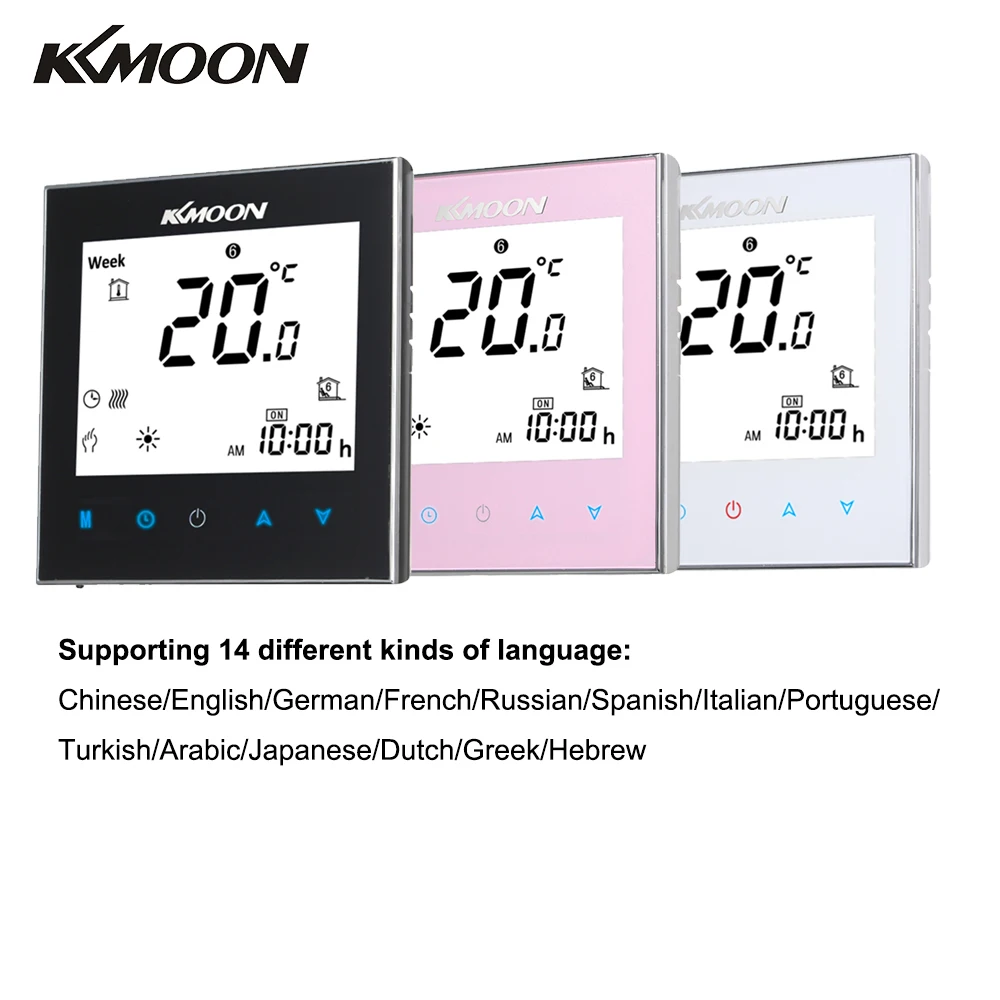 KKmoon термостаты цифровой водно-газовый котел термостат для отопления WiFi Голосовое управление комнатный контроль температуры Лер для Amazon Alexa