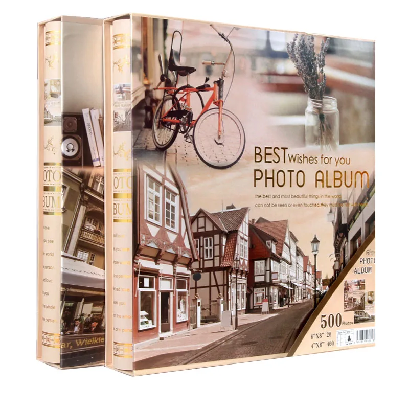 Новый семейный фотоальбом 6 дюймов 480 карманов 8 альбомы Ретро вставка страницы