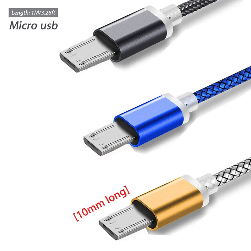 Кабель Micro Usb 10 мм длинный шнур для зарядки Oukitel K10000 Pro C12 C13 Umidigi A5 A3 Blackview A60 A7 Bv5500 Zoji