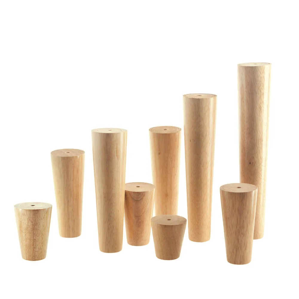 1 шт. Натуральные Твердые деревянные ножки для мебели коническая деревянная