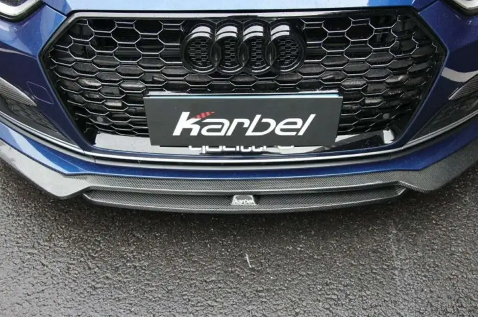 Front Lip Карбоновое волокно Передние Губы разветвители спойлер бампер дефлектор задний диффузор Подходит для Audi A5 S5 - Цвет: Front Lip