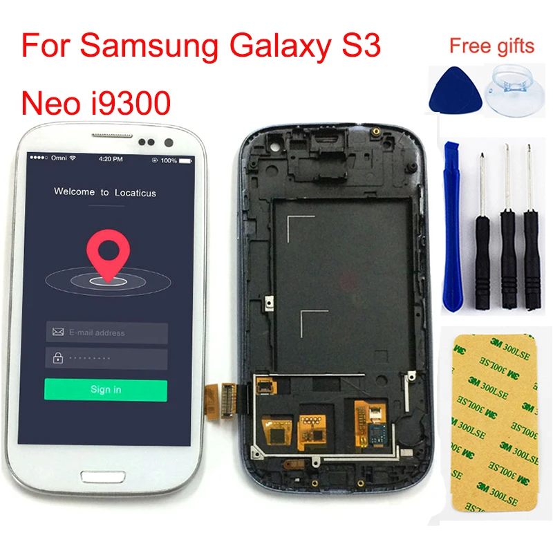 Белый для samsung Galaxy S3 Neo i9301 i9300i i9308i i9301i III i9300 ЖК дисплей панель + сенсорный экран