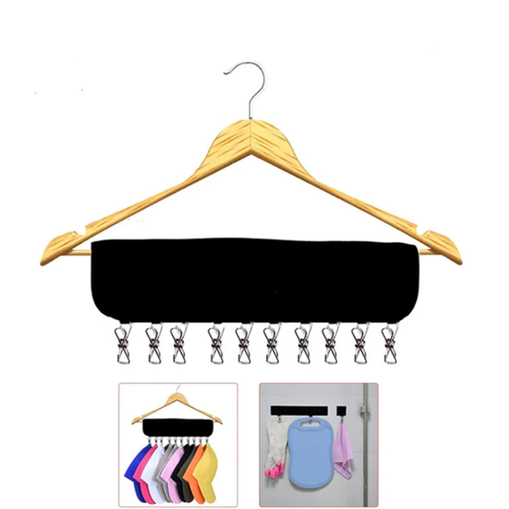 

Foldable Hat Towel Hanger Clip Rustproof Closet Baseball Cap Organizer Hanging Rack Stainless Steel Clips Fit All Hats