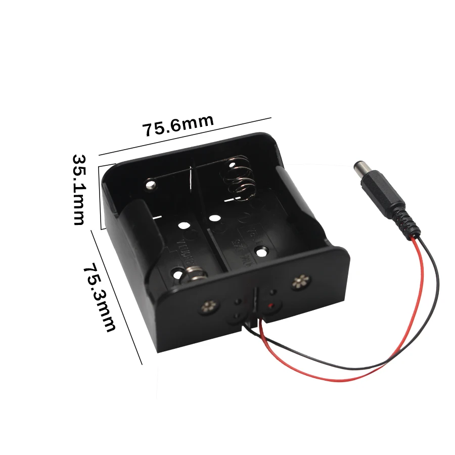 50 шт. 2X 3X 3V 4 5 V D размер держатель для аккумулятора коробка хранения с DC 5*2 1 мм