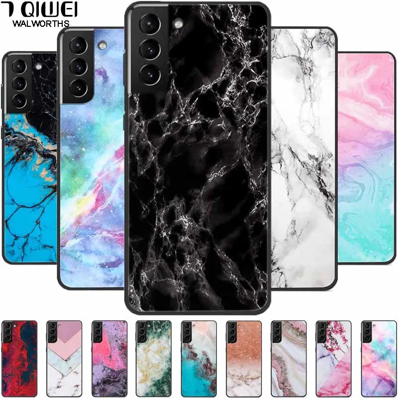 Чехол для Samsung S21 FE Plus Ультра мягкий силиконовый мраморный ТПУ чехол телефона Galaxy