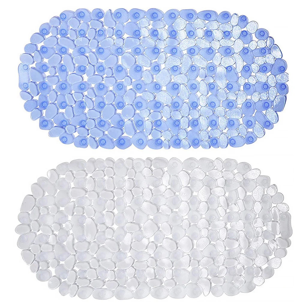 Нескользящий напольный коврик для ванной комнаты из ПВХ уплотненный галька