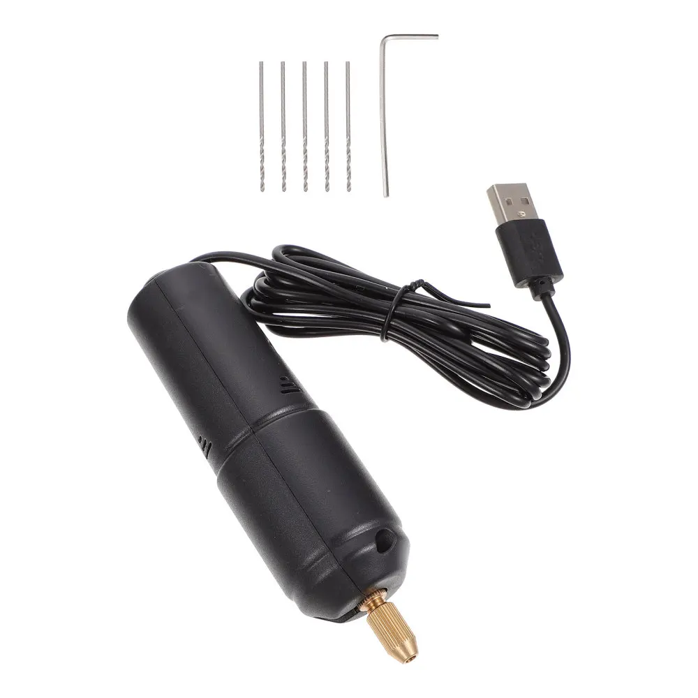 

1 Set Mini Hand Electric Drill Small Pearl Aeromodelling Epoxy USB Hole Puncher