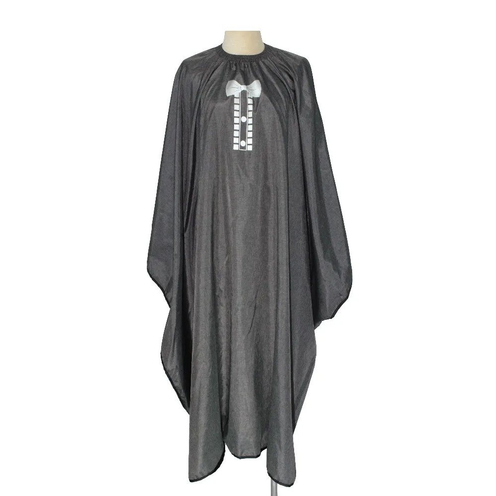 Чёрная накидка из ткани для предохранения одежды клиента от волос в