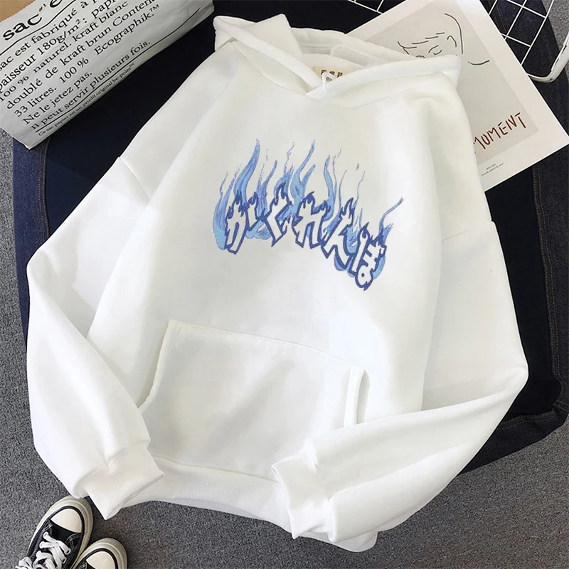 

Oversized Hoodies Women Sweatshirt Harajuku Winter Streetwear Tops Print Korean Style Long Sleeve Pullovers Tops Ladies Clothing
