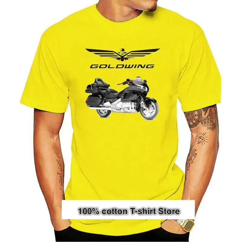 

Camiseta fresca para motorista, camisa negra GOLDWING japonesa, clásica, VINTAGE, para verano, 2019