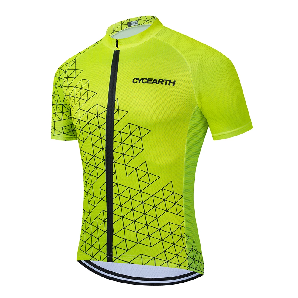 

CYCEARTH Cycling Clothing Summer Bike Shirt Men's Cycling Jersey Short Sleeve Sportswear Maillot Ciclismo MTB Breathable 2021