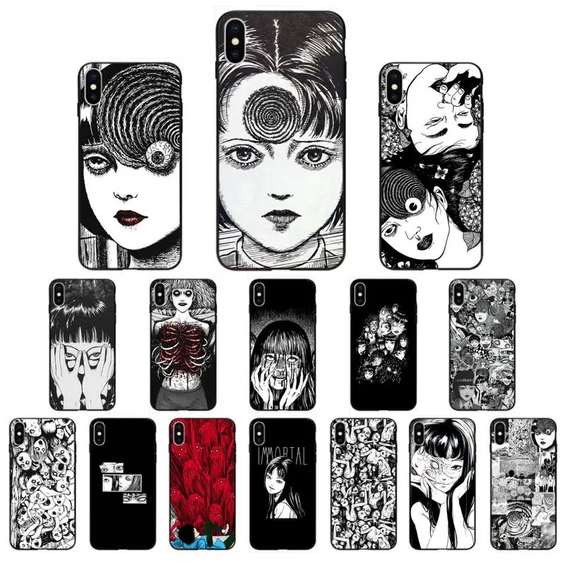 

Yinuoda Junji Ito Tees Horror Phone Case for iphone 11 12 Mini Pro Max X XS MAX 6 6s 7 8 Plus 5 5S 5SE XR SE2020