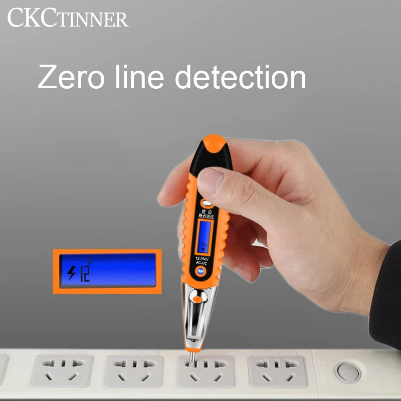 LCD Display Voltage Detector Test Pen for Electrician with MultiDigital AC DC 12-250V Tester Screwdriver image 3