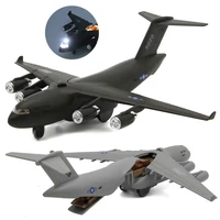 132 c17 tactical transport aircraft diecast metal airplane plane pull back music led model table decor kids toy gift
