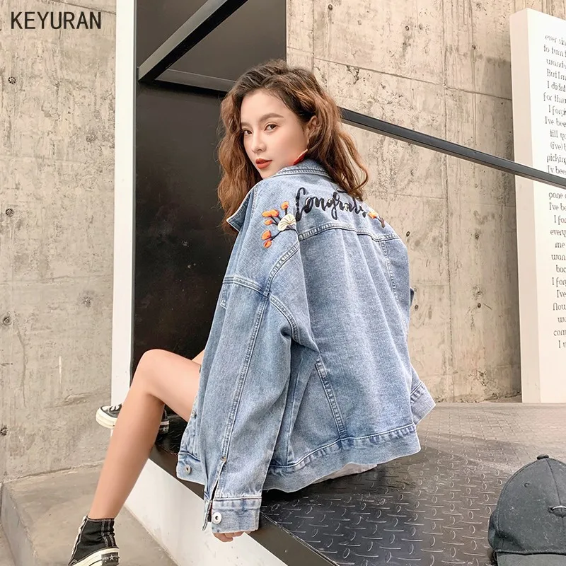 Базовое пальто бомберы винтажная ткань Лоскутная джинсовая куртка женские